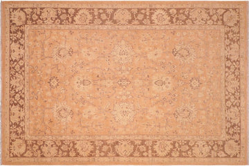 handmade Traditional Kafkaz Chobi Ziegler Brown Tan Hand Knotted RECTANGLE 100% WOOL area rug 6 x 9